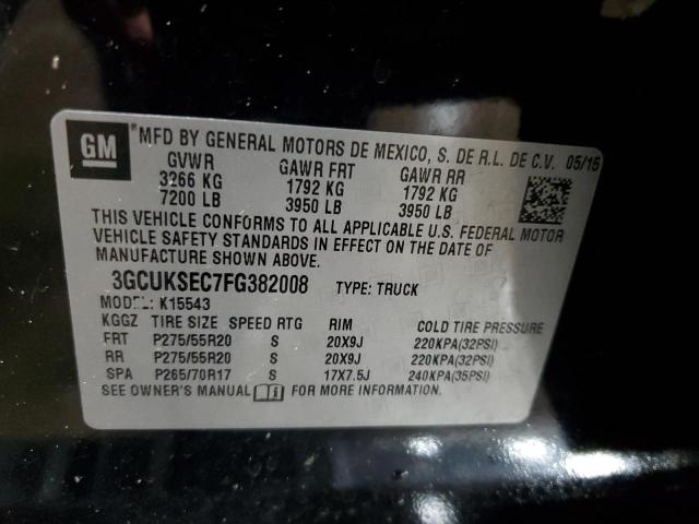 2015 CHEVROLET SILVERADO - 3GCUKSEC7FG382008