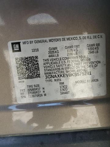 2019 CHEVROLET EQUINOX LT - 3GNAXKEV8KS575241