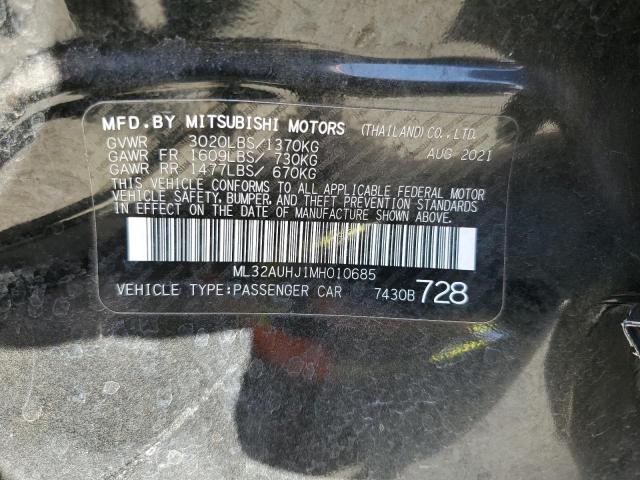 2021 MITSUBISHI MIRAGE ML32AUHJ1MH010685