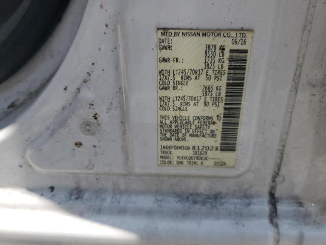 2016 NISSAN NV 1500 S - 1N6BF0KM3GN812023