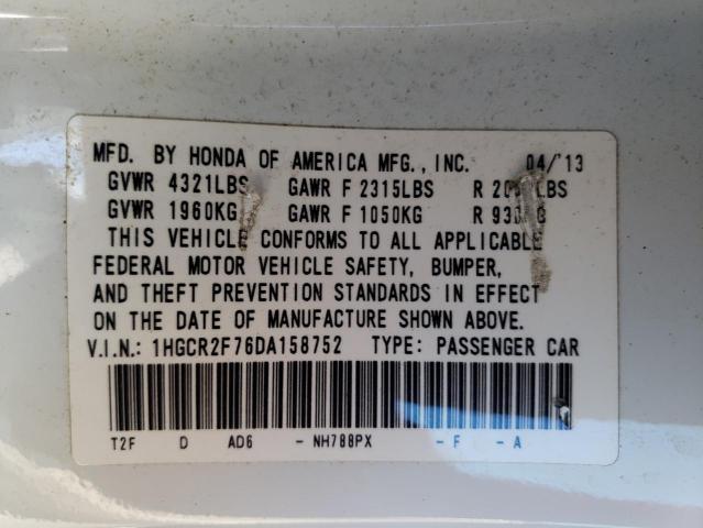 2013 HONDA ACCORD EX 1HGCR2F76DA158752  66955774