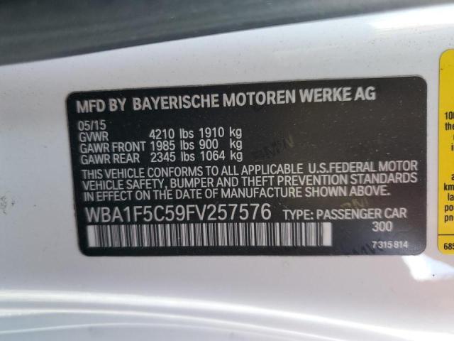 VIN WBA1F5C59FV257576 2015 BMW 2 Series, 228 I no.12