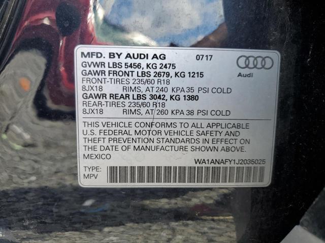 VIN WA1ANAFY1J2035025 2018 Audi Q5, Premium no.13