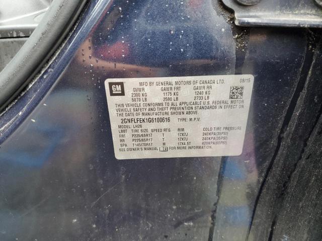 2016 CHEVROLET EQUINOX LT - 2GNFLFEK1G6100616