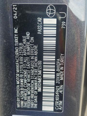 2021 TOYOTA C-HR XLE - NMTKHMBX3MR126180