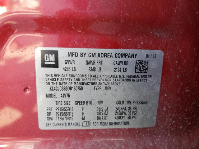 VIN KL4CJCSB9DB160750 2013 Buick Encore no.12