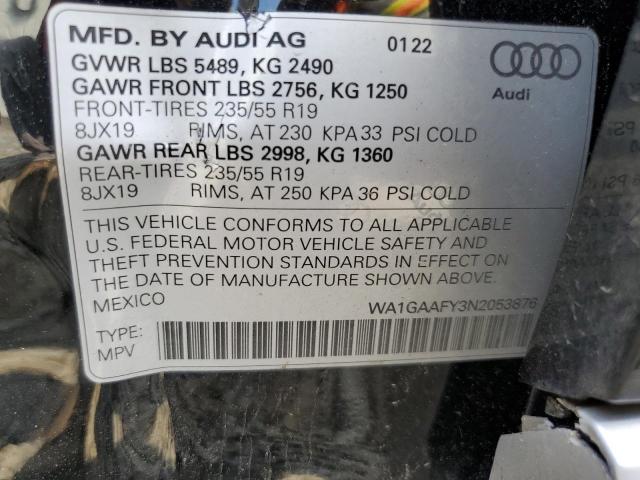 VIN WA1GAAFY3N2053876 2022 Audi Q5, Premium 45 no.13