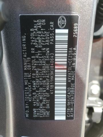 VIN 4T1B11HK9KU840643 2019 Toyota Camry, L no.13