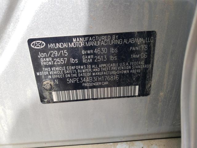 2015 HYUNDAI SONATA SPO - 5NPE34AB3FH176816