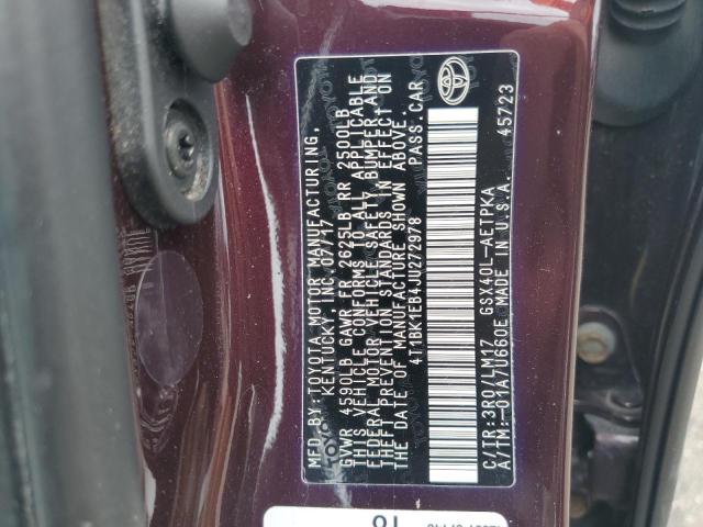 2018 TOYOTA AVALON XLE - 4T1BK1EB4JU272978