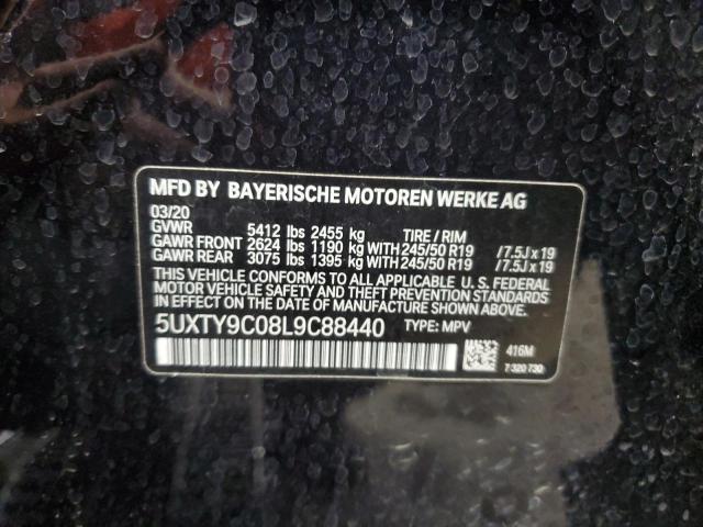 VIN 5UXTY9C08L9C88440 2020 BMW X3, Xdrivem40I no.13