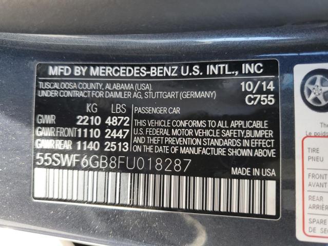 VIN 55SWF6GB8FU018287 2015 Mercedes-Benz C-Class, 4... no.12