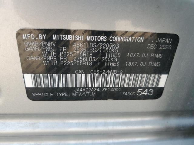 2020 MITSUBISHI OUTLANDER - JA4AZ2A34LZ614901