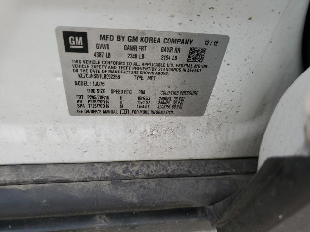 2020 CHEVROLET TRAX LS - KL7CJNSB1LB092358