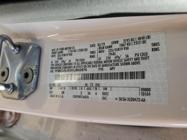 2019 FORD ESCAPE TIT - 1FMCU9J93KUB62876