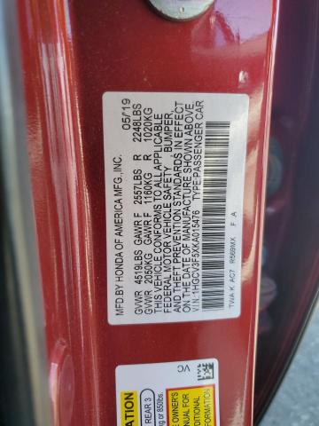 2019 HONDA ACCORD HYB - 1HGCV3F5XKA015476