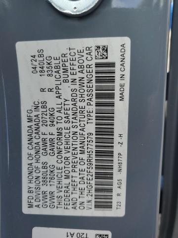 2024 HONDA CIVIC SPOR - 2HGFE2F59RH577579