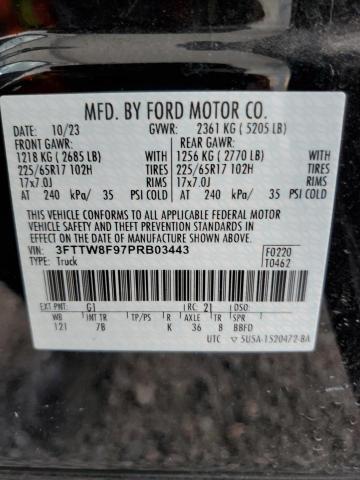 2023 FORD MAVERICK X - 3FTTW8F97PRB03443