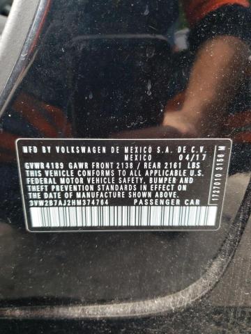2017 VOLKSWAGEN JETTA S - 3VW2B7AJ2HM374764
