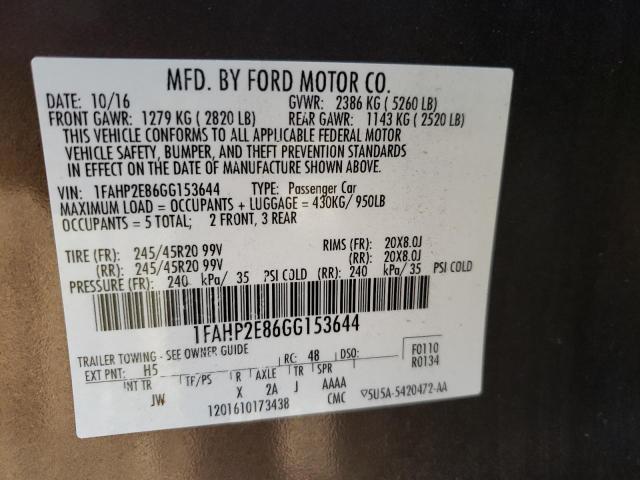2016 FORD TAURUS SEL - 1FAHP2E86GG153644
