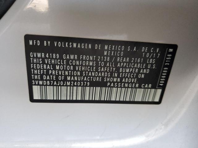 2018 VOLKSWAGEN JETTA SE - 3VWDB7AJ0JM240379