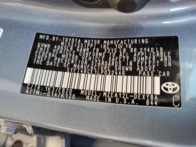 2020 TOYOTA COROLLA XS - 5YFT4RCE1LP032446