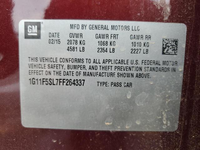 2015 CHEVROLET MALIBU LTZ - 1G11F5SL7FF264337