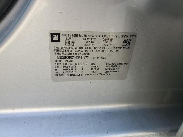 2017 CHEVROLET SILVERADO - 3GCUKSEC5HG361175