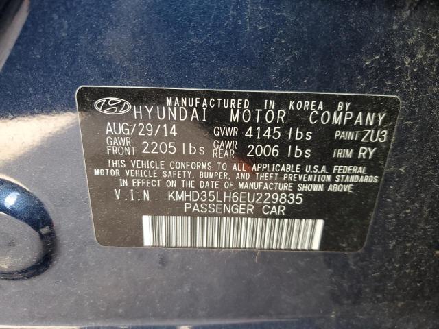 VIN KMHD35LH6EU229835 2014 Hyundai Elantra no.13