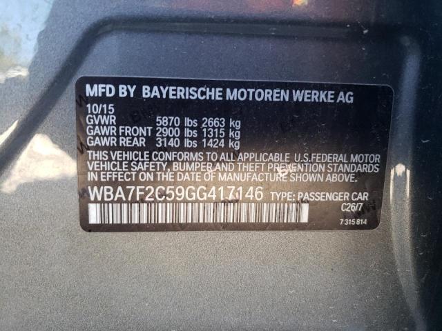2016 BMW 750 XI - WBA7F2C59GG417146