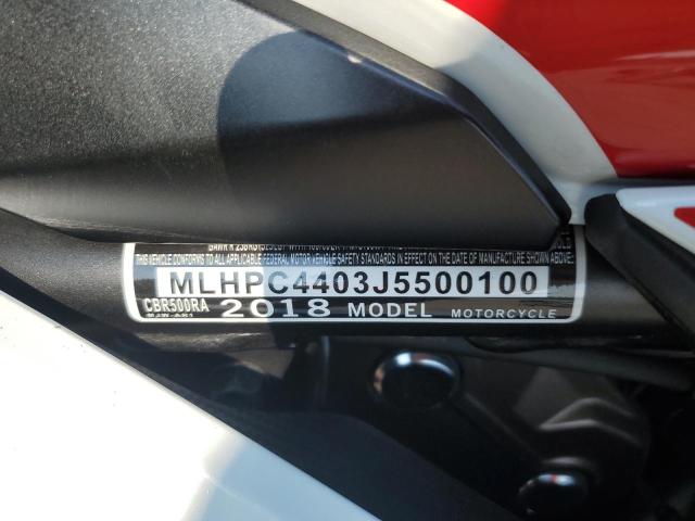 2018 HONDA CBR500 RA- MLHPC4403J5500100