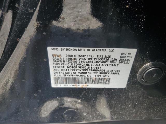 2020 HONDA PILOT BLAC - 5FNYF6H79LB007170