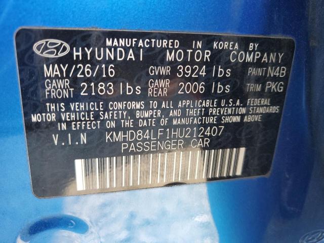 2017 HYUNDAI ELANTRA SE - KMHD84LF1HU212407