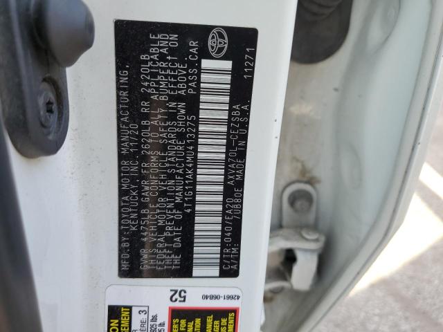2021 TOYOTA CAMRY SE - 4T1G11AK4MU413275