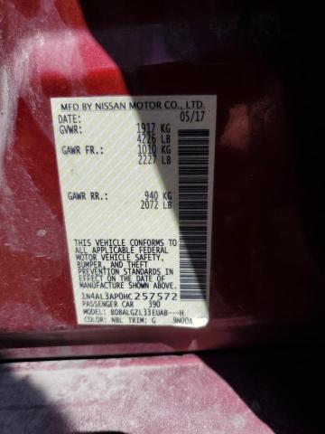 2017 NISSAN ALTIMA 2.5 - 1N4AL3AP0HC257572