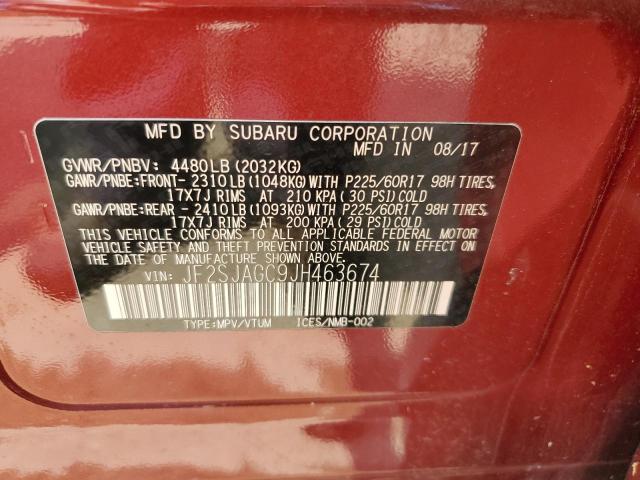 2018 SUBARU FORESTER 2 - JF2SJAGC9JH463674