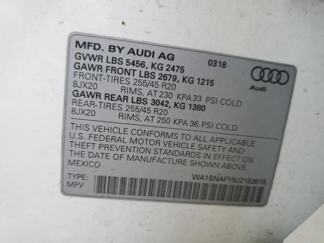 VIN WA1BNAFY9J2153618 2018 Audi Q5, Premium Plus no.13