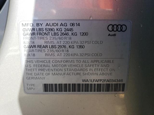 VIN WA1LFAFP2FA034346 2015 Audi Q5, Premium Plus no.13