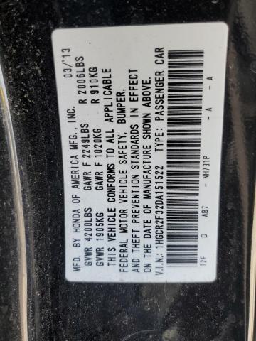 VIN 1HGCR2F32DA151522 2013 Honda Accord, LX no.12