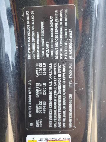 2016 BUICK CASCADA PR W04WT3N50GG046138