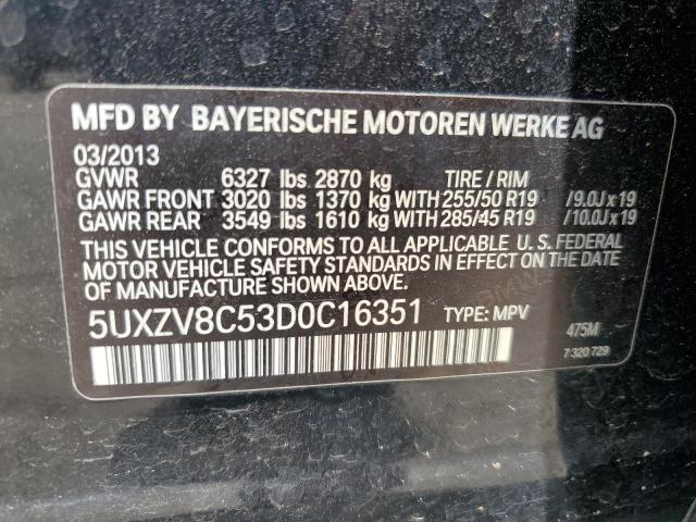 VIN 5UXZV8C53D0C16351 2013 BMW X5, Xdrive50I no.13