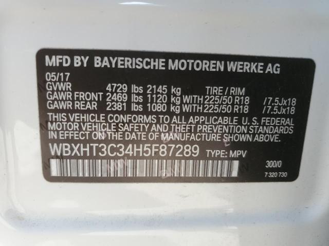 VIN WBXHT3C34H5F87289 2017 BMW X1, Xdrive28I no.14