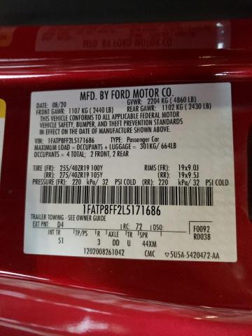 2020 FORD MUSTANG GT - 1FATP8FF2L5171686