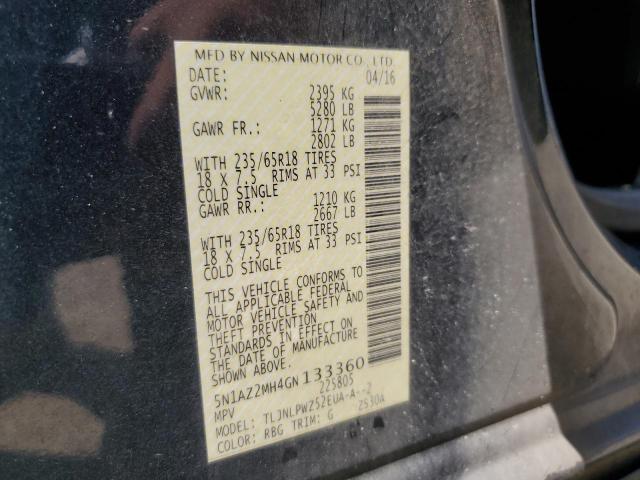 2016 NISSAN MURANO S - 5N1AZ2MH4GN133360