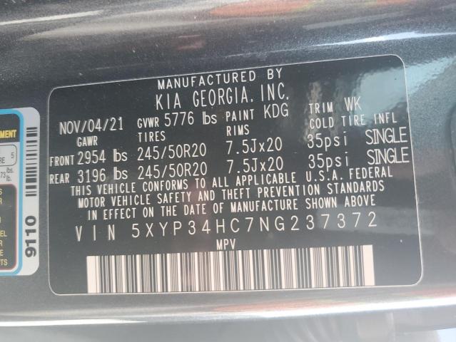 2022 KIA TELLURIDE - 5XYP34HC7NG237372
