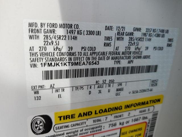 VIN 1FMJK1KT9MEA76543 2021 Ford Expedition, Max Lim... no.13