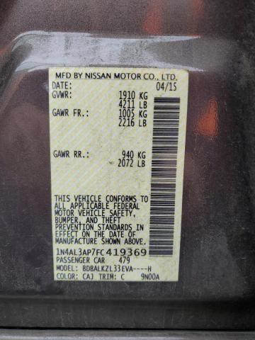 2015 NISSAN ALTIMA 2.5 - 1N4AL3AP7FC419369