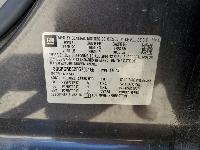2015 CHEVROLET SILVERADO - 3GCPCREC2FG203165