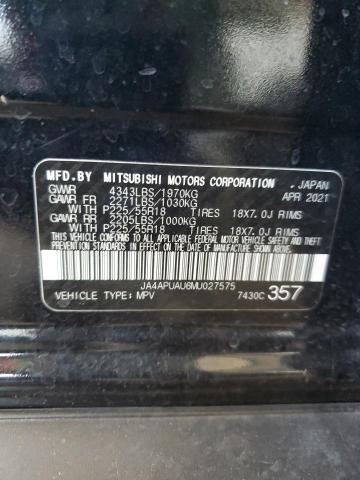 2021 MITSUBISHI OUTLANDER - JA4APUAU6MU027575