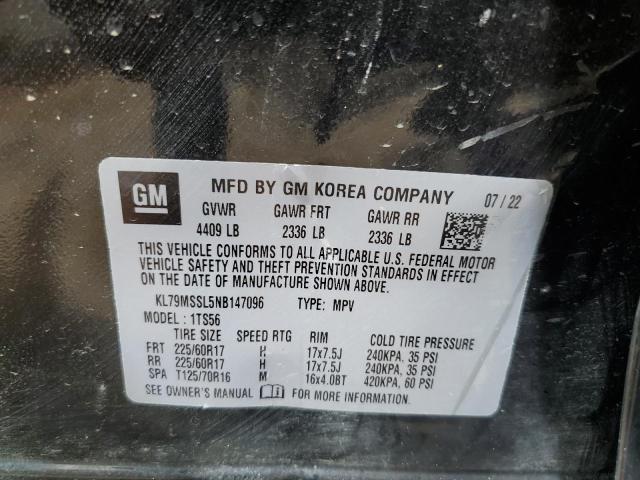 2022 CHEVROLET TRAILBLAZE - KL79MSSL5NB147096